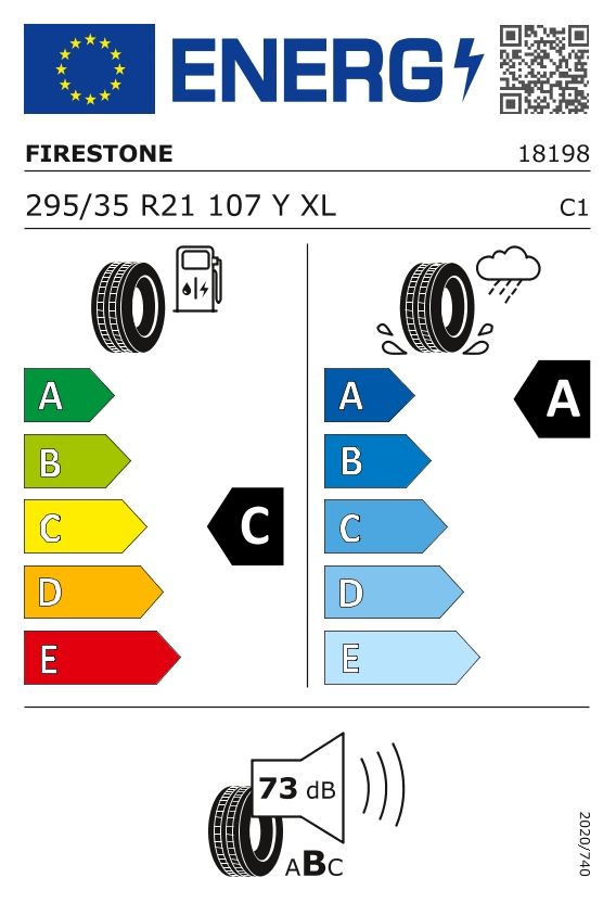 Etykieta dla Firestone 295/35 R21 ROADHAWK 107Y