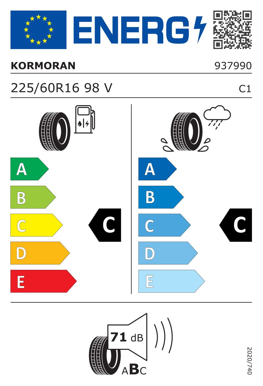 Etykieta dla KORMORAN 225/60 R16 ROAD PERFORMANCE 98V