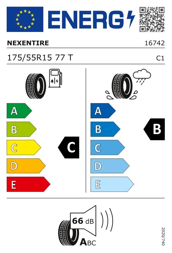Etykieta dla NEXEN 175/55 R15 NBLUE HD PLUS 77T
